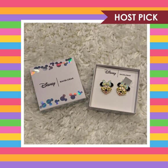 Disney x BaubleBar Tropical Minnie Studs (NIB) - Picture 1 of 5